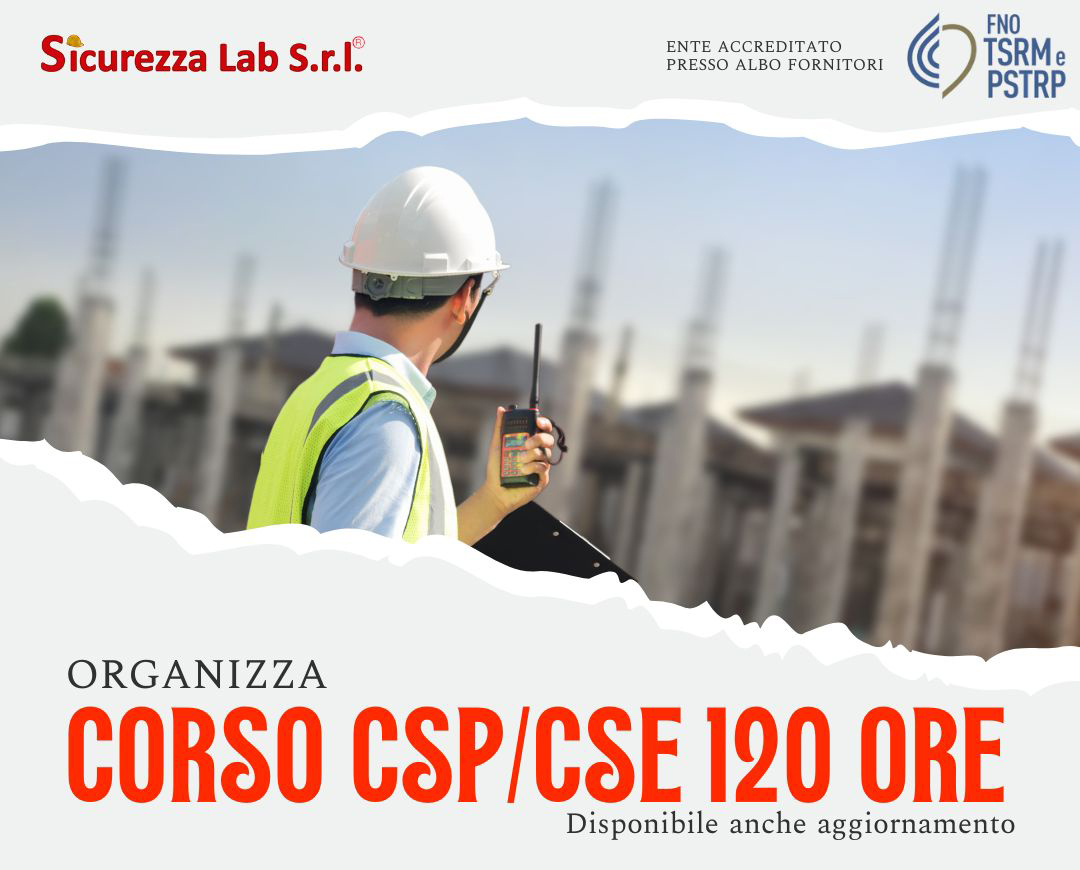 Corso CSP-CSE. Convenzione nazionale per TPALL